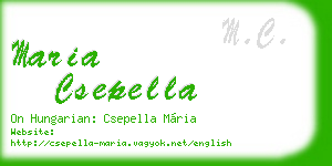 maria csepella business card